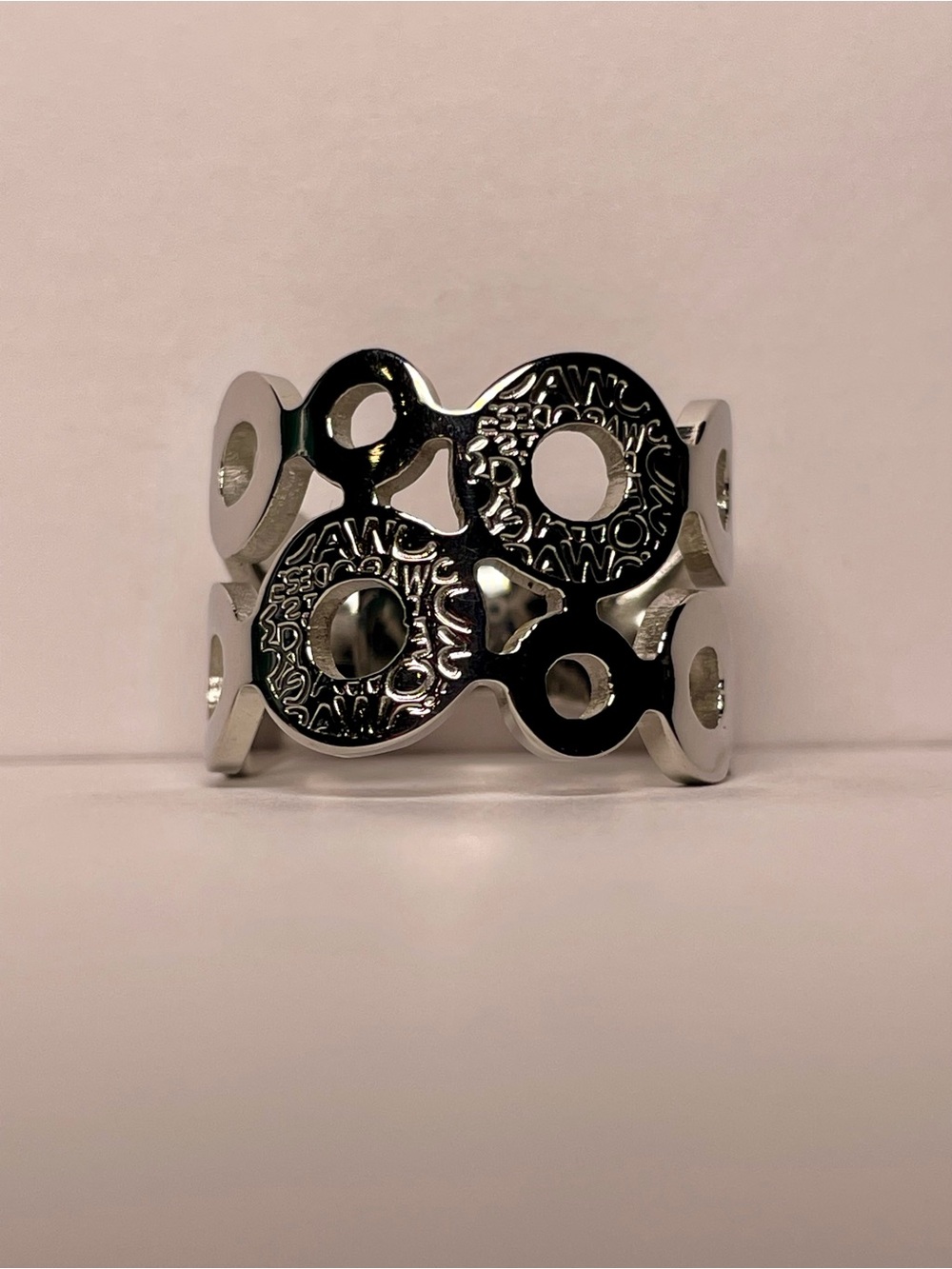 Silver Motif Circles Ring